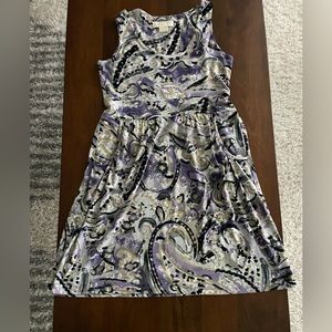 Michael Kors Sleeveless Stretch Purple Dress with Pockets - Size XS